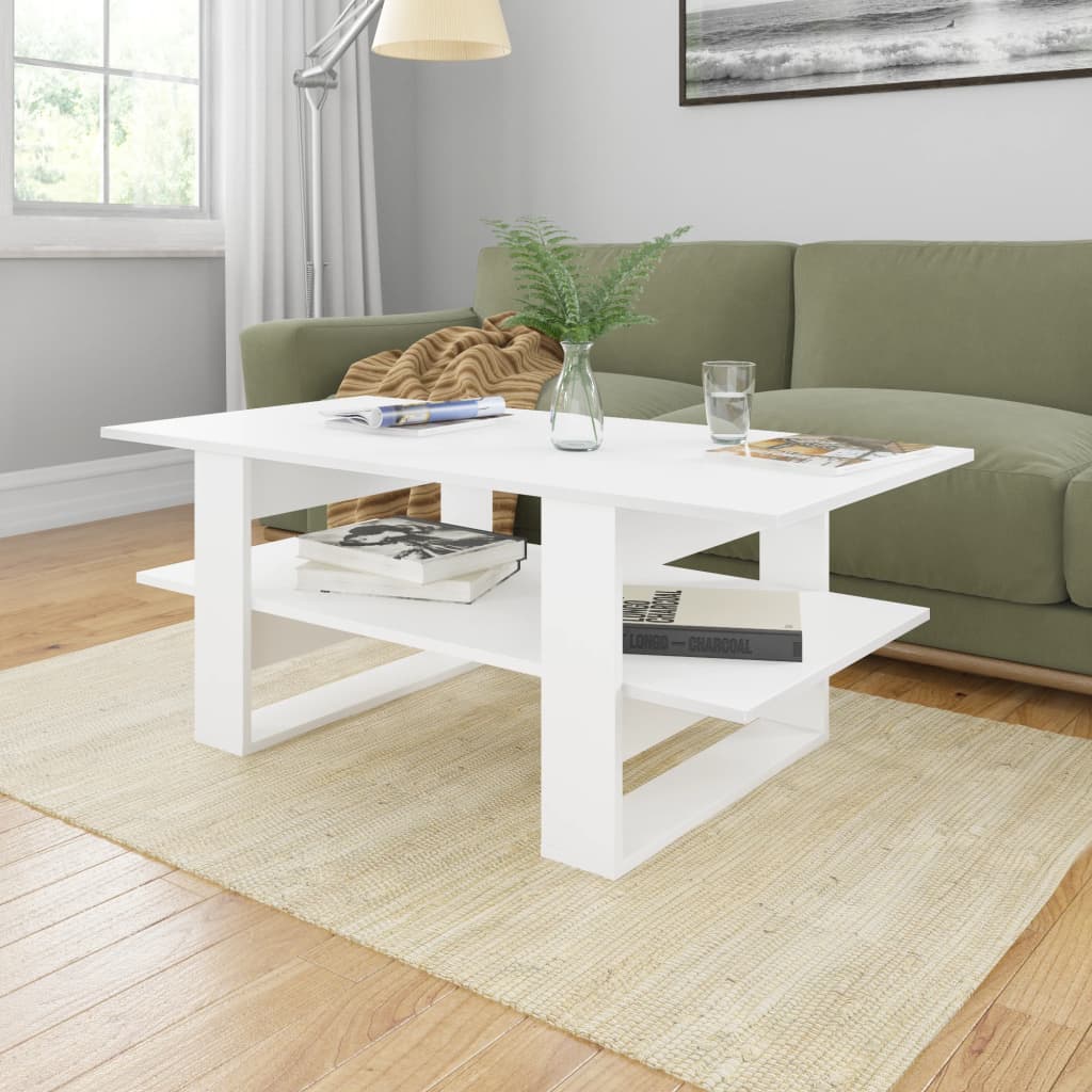 vidaXL Coffee Table Accent End Side Sofa Table with Storage Engineered Wood