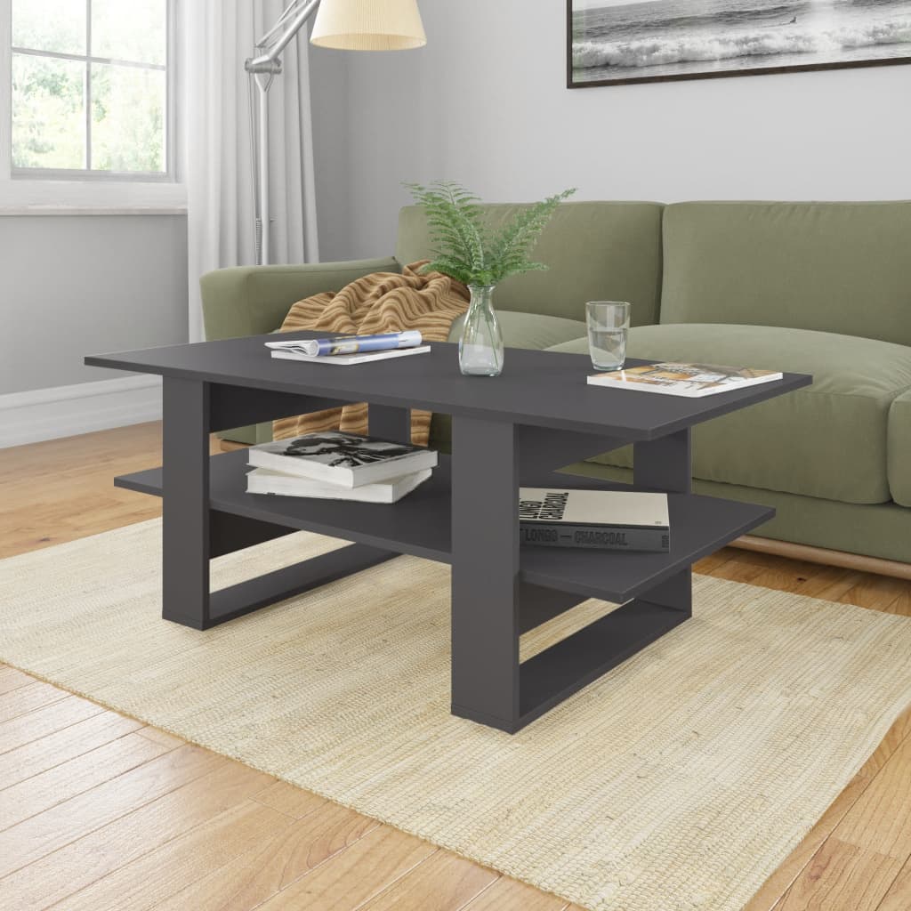 vidaXL Coffee Table Accent End Side Sofa Table with Storage Engineered Wood