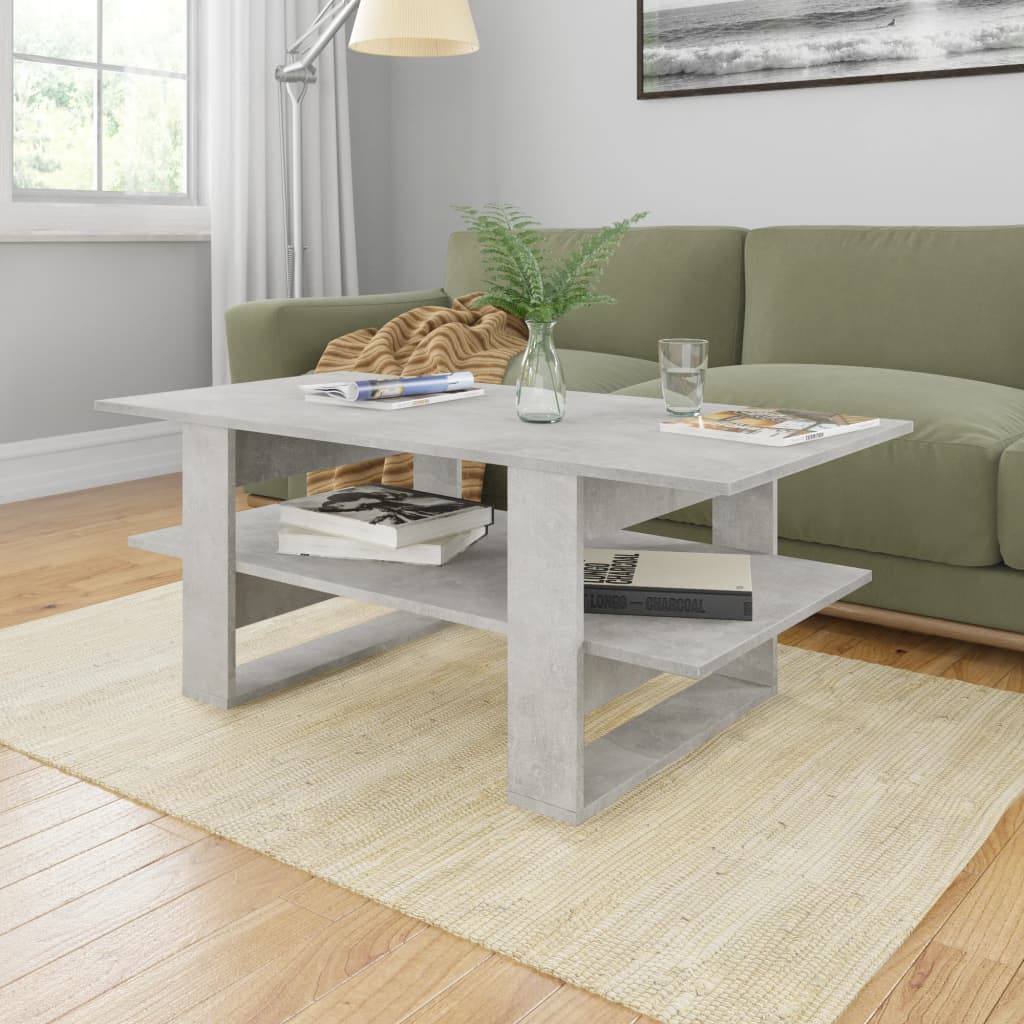 vidaXL Coffee Table Accent End Side Sofa Table with Storage Engineered Wood