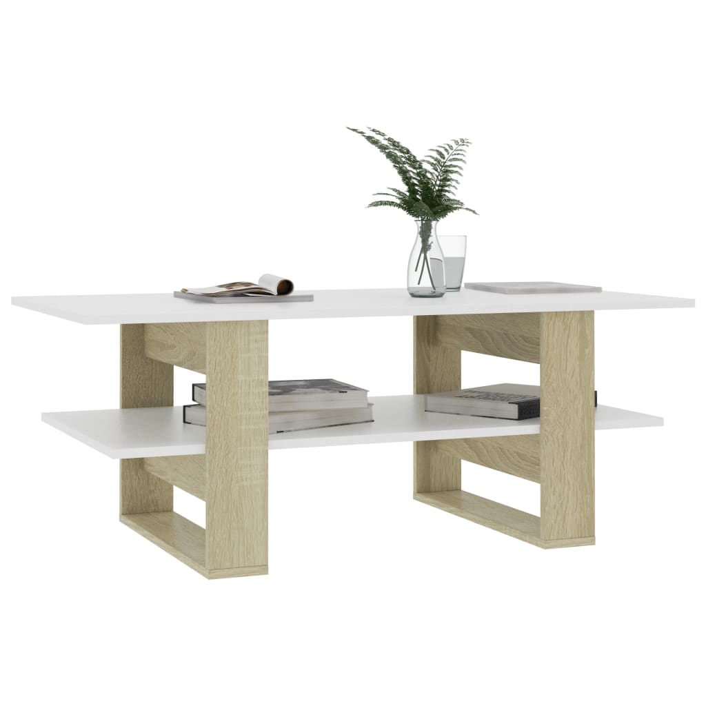 vidaXL Coffee Table Accent End Side Sofa Table with Storage Engineered Wood