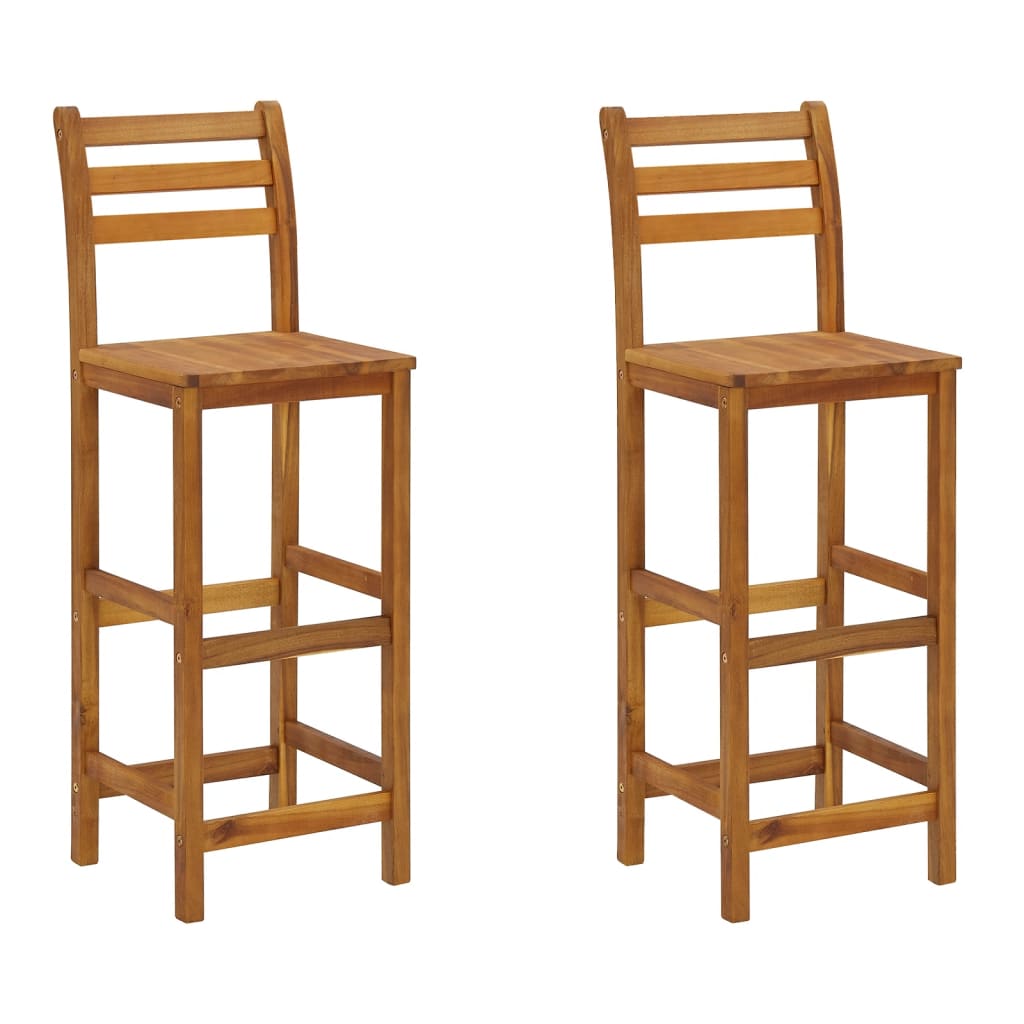 vidaXL 3 Piece Patio Bar Set Solid Wood Acacia
