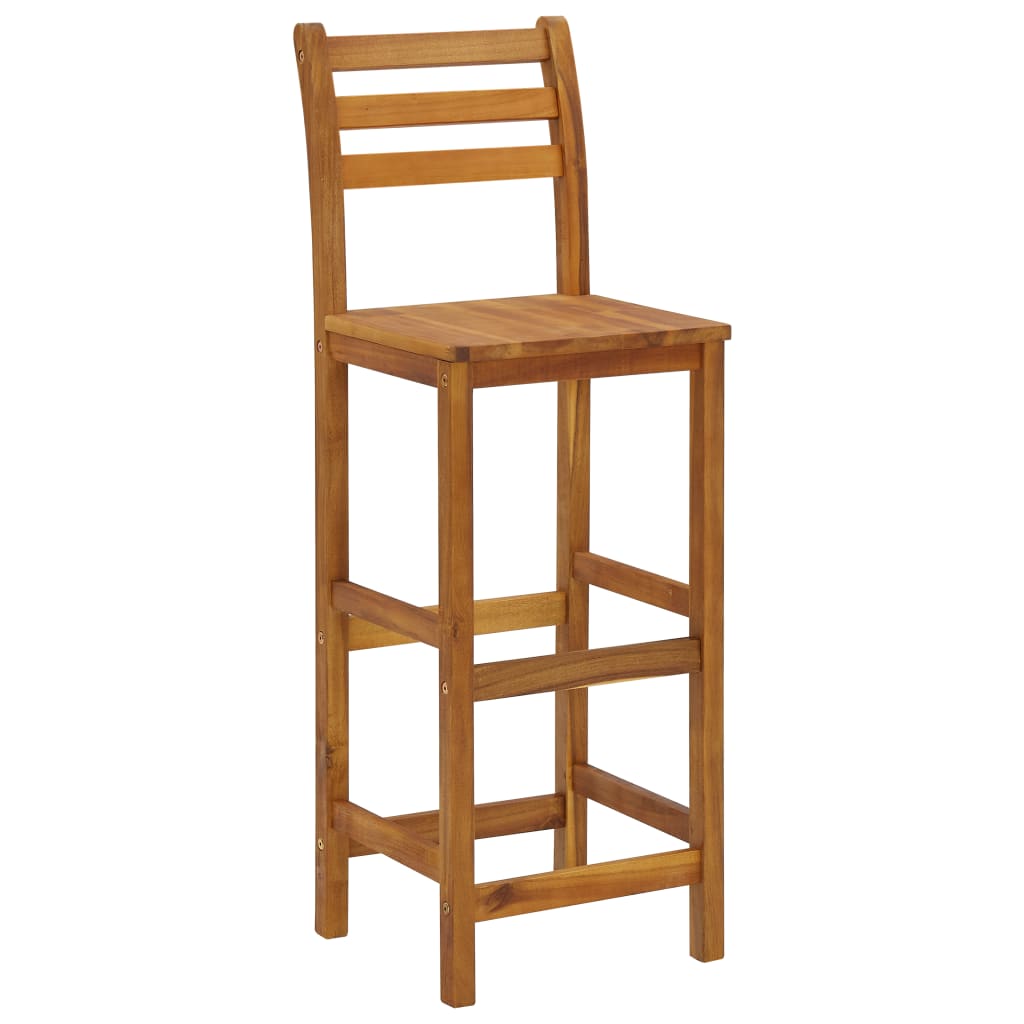 vidaXL 3 Piece Patio Bar Set Solid Wood Acacia